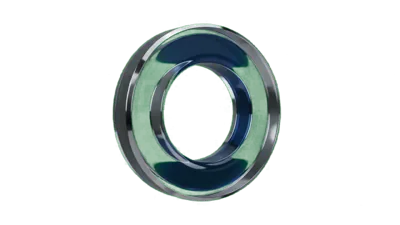 Abstract metallic ring representing connected digital experiences