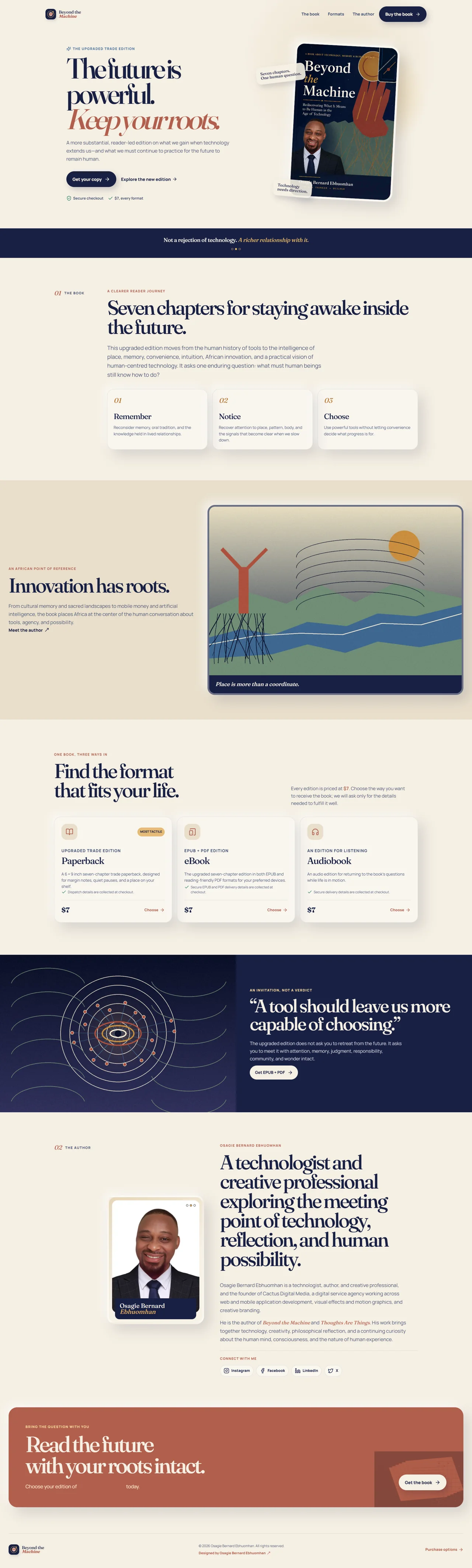 Beyond The Machine complete website design