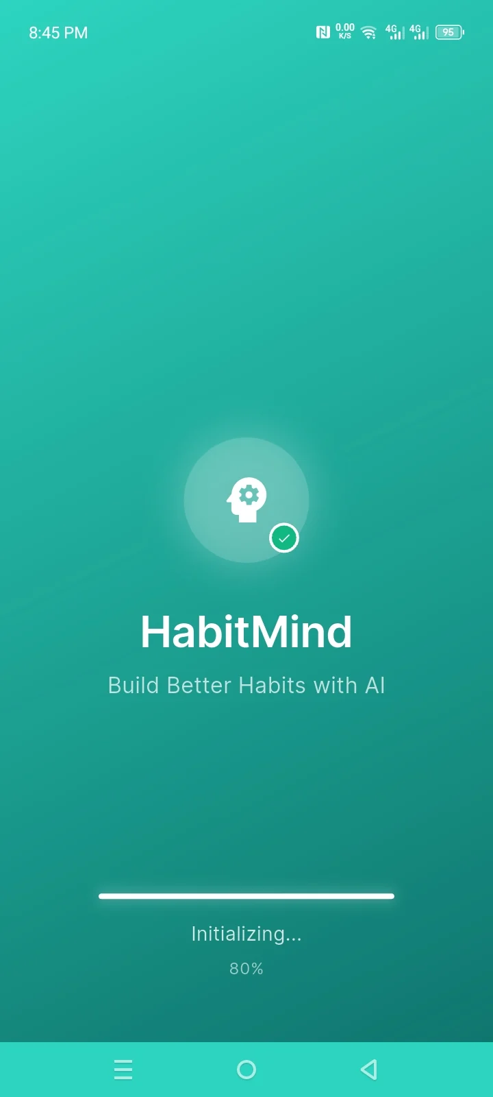 HabitMind welcome screen