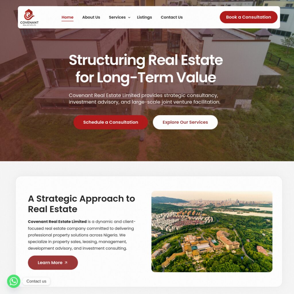 Covenant Real Estate project design