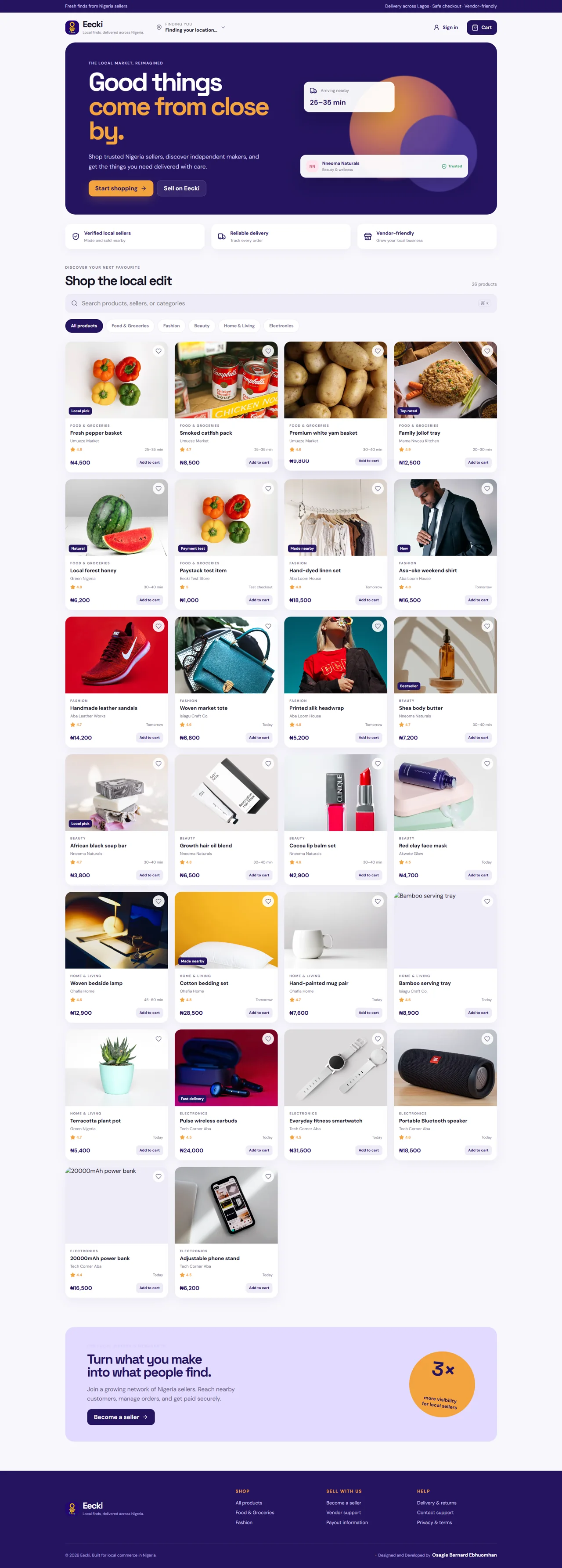 Eecki complete website design